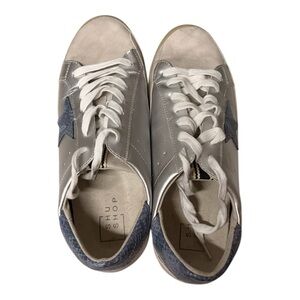 ShuShop Silver and Blue Women's Sneakers